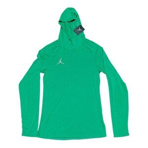 Jordan Men’s 23 Alpha Dry Dri-Fit Long Sleeve Hooded Top Kelly Green (NWT) (XS)